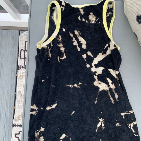 NWT black terry reverse tie dye racerback tank - Picture 5 of 16